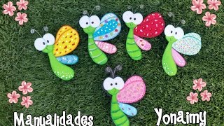 MARIPOSAS DE PERFIL HECHAS CON FOAMY O GOMA EVA .