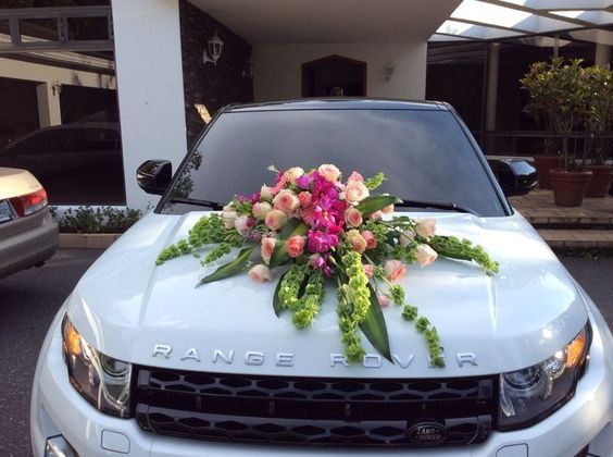 Decoracion para el carro de la quinceañera