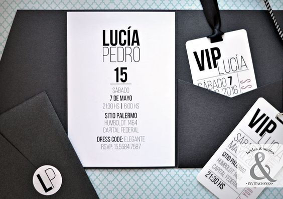 Invitaciones para xv años sencillos