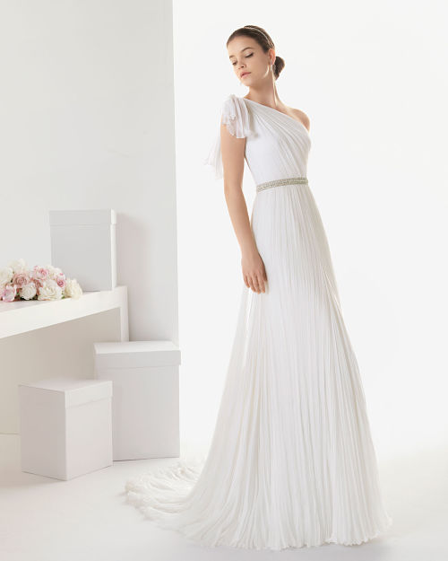 Vestido de novia con tela de bambula