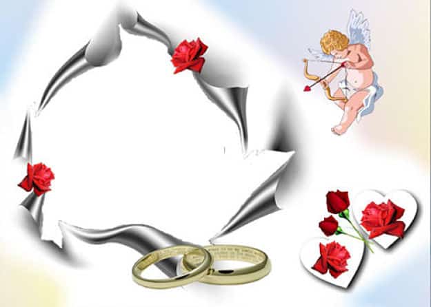 Marcos para fotos con alianzas de boda