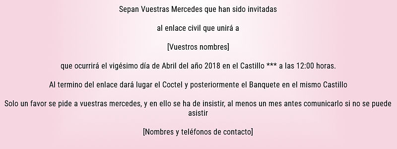Textos para invitaciones de boda divertidos