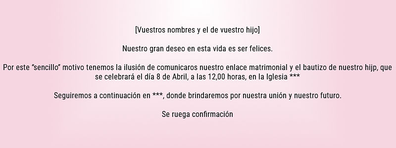 Textos para invitaciones de boda sencillos