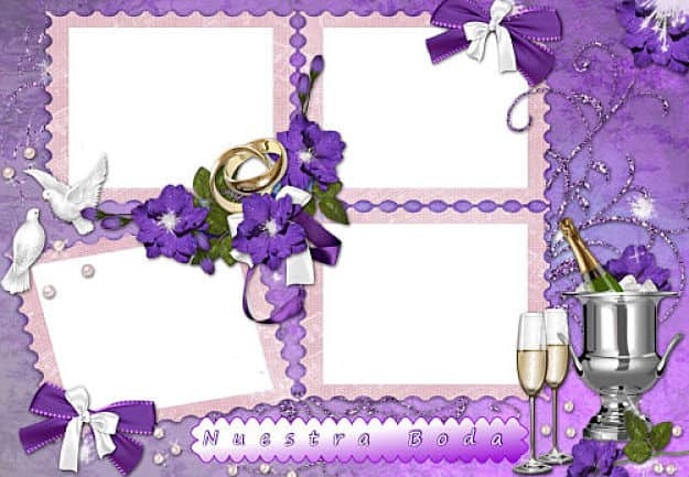 Marcos para fotos con alianzas de boda