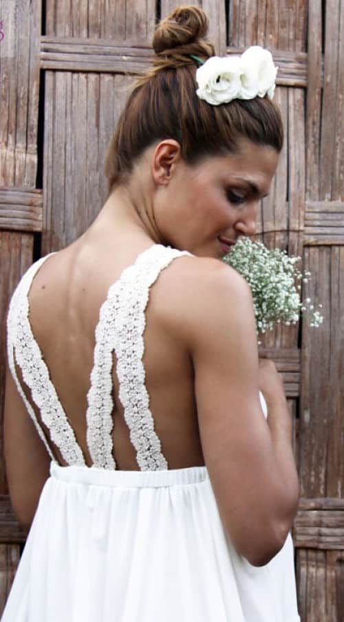 Vestido novia embarazada ideal para boda playera