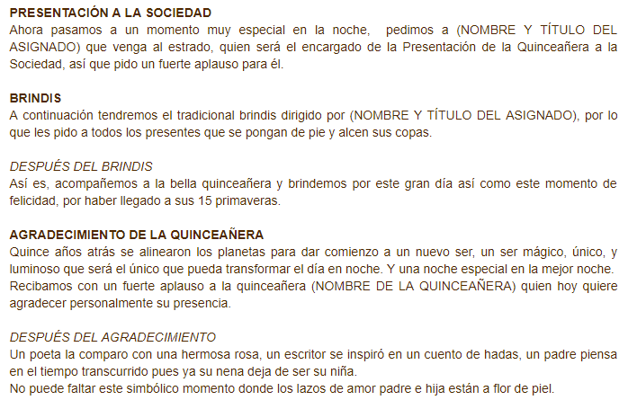 programa para 15 anos